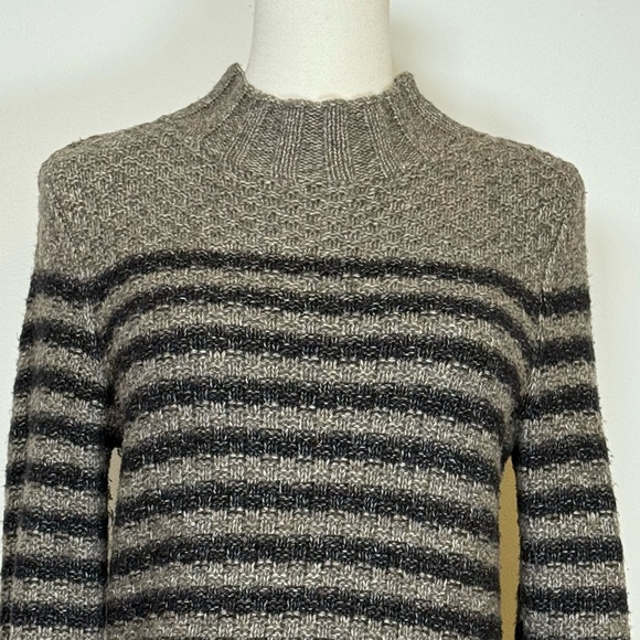 Abercrombie & Fitch Striped Sweater Dress Turtleneck Cotton Blend Women’s Small - Picture 4 of 10